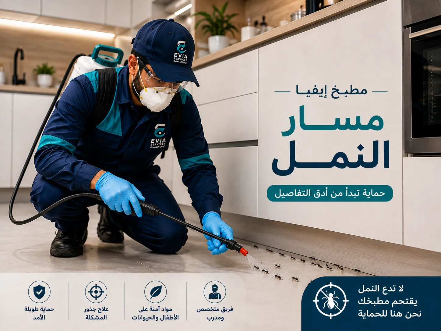 مسار النمل في المطبخ نحو مصدر الطعام - إيفيا